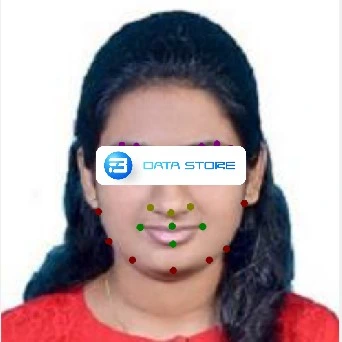 Key point annotation of human selfie & ID image from south asia