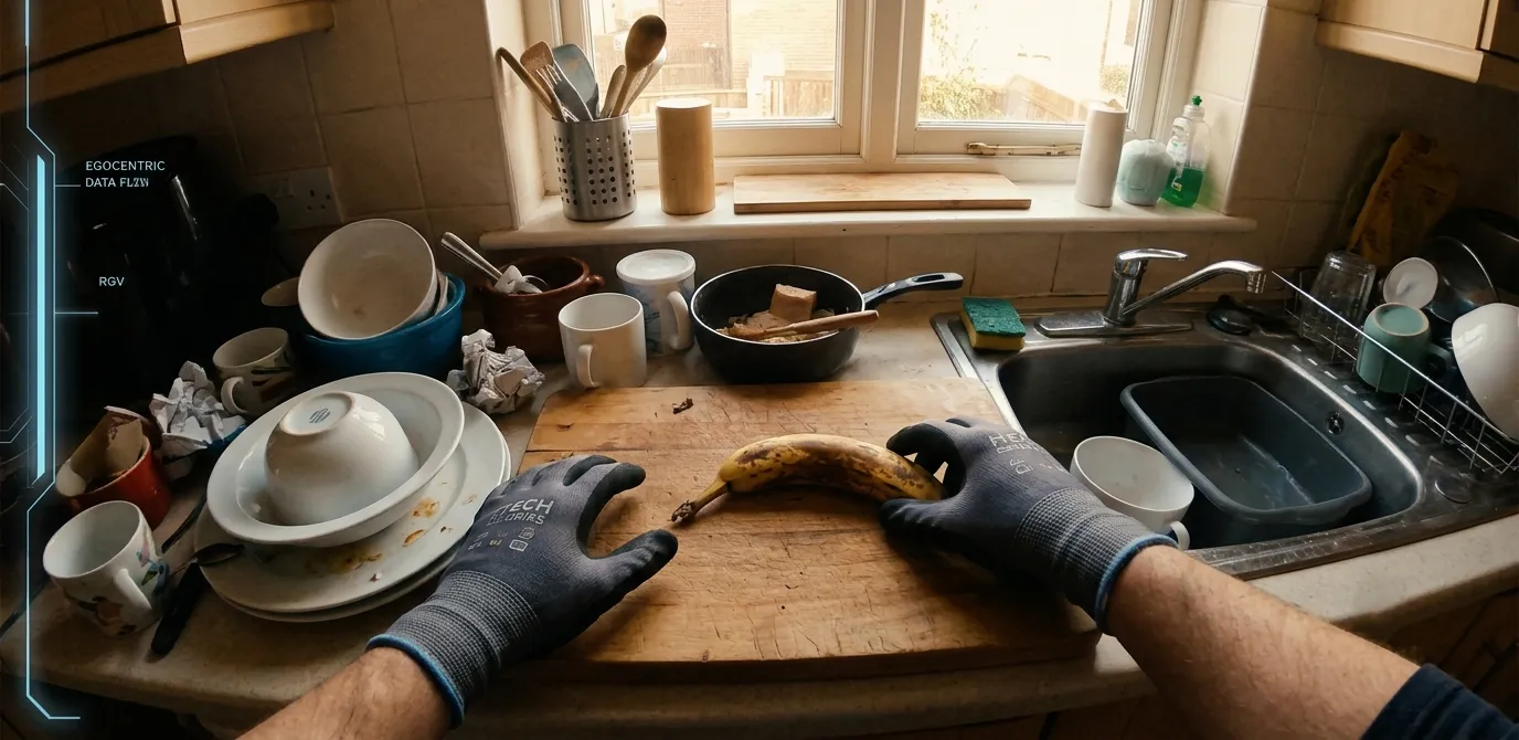 Egocentric dataflow and Handheld Capture kitchen interaction