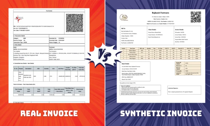 Real vs Synthetics Invoice