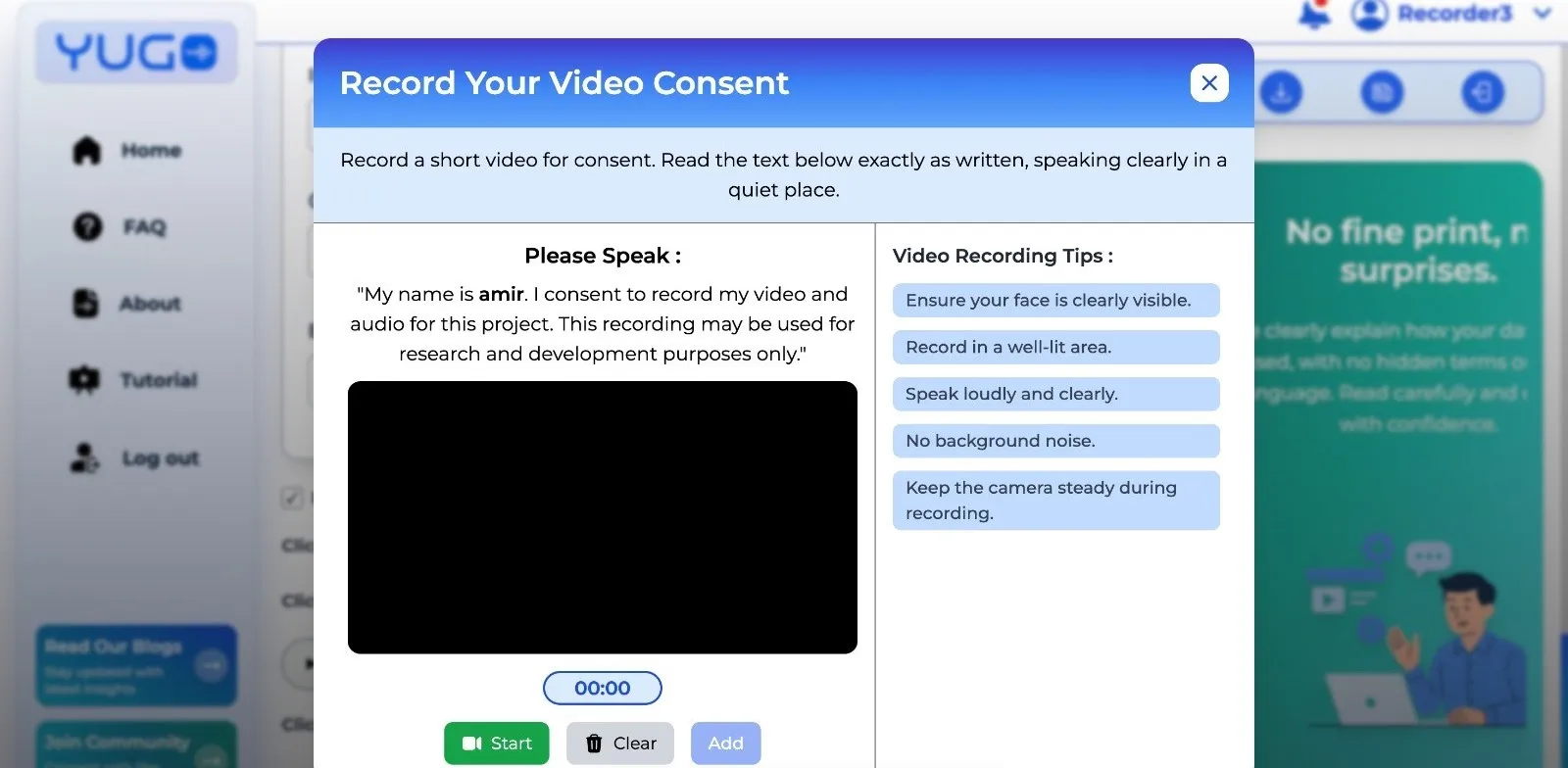video consent