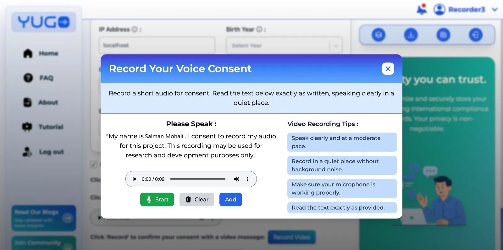 voice consent